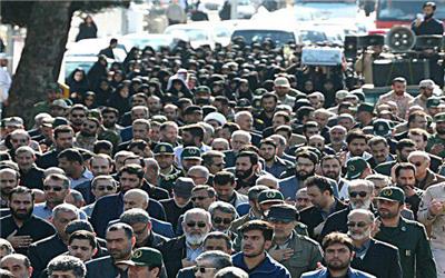 مراسم تشییع و تدفین پیکر مطهر 2 شهید گمنام دفاع مقدس در رشت